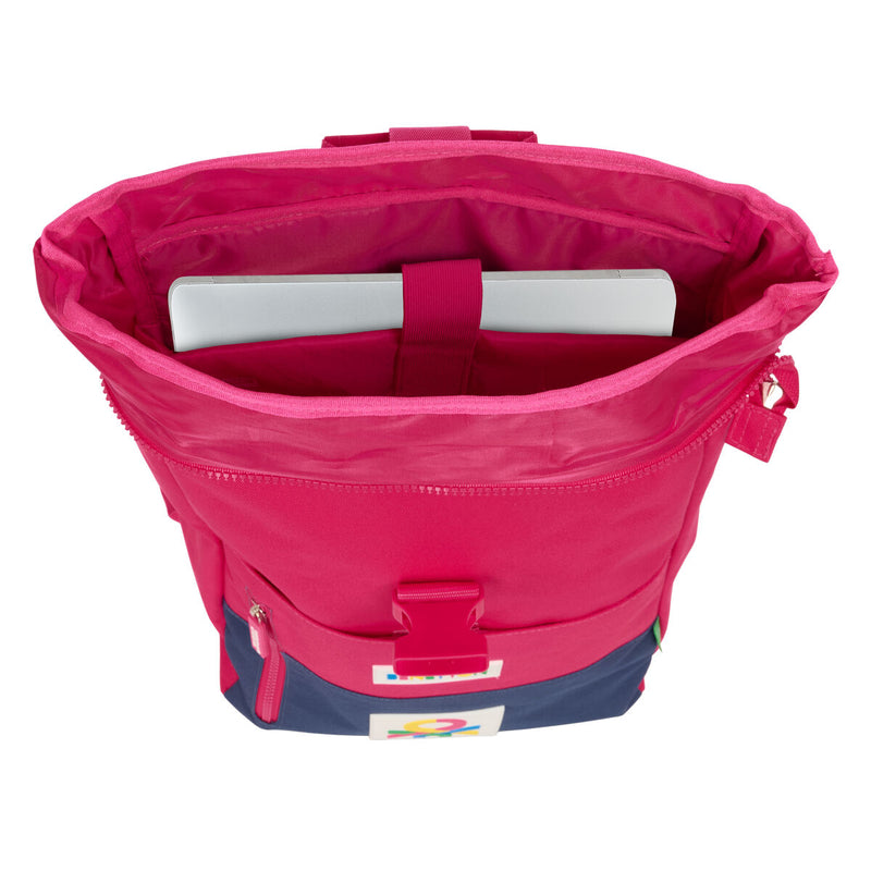 Rullattava reppu Benetton Cherry Fuksia Laivastonsininen