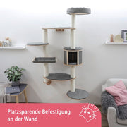 Kissan kiipeilypuu Kerbl 30 x 140 x 185 cm Seinälle asennettava