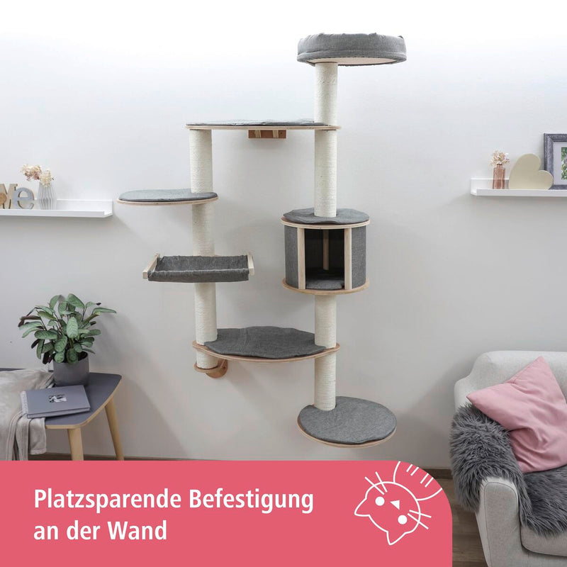 Kissan kiipeilypuu Kerbl 30 x 140 x 185 cm Seinälle asennettava