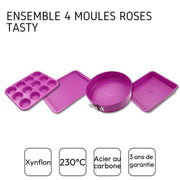 Leivontavuokasarja Fackelmann Fuksia 4 osaa