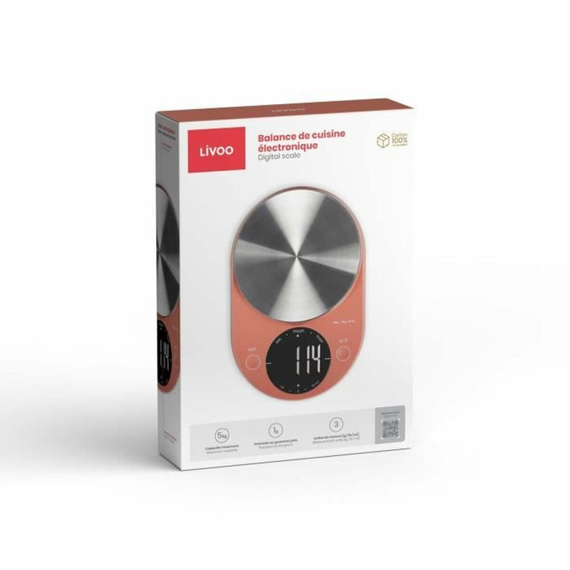 Elektroninen keittiövaaka Livoo Punainen