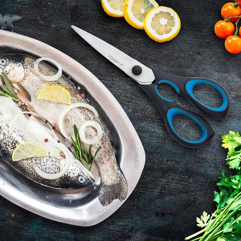 Keittiösakset 3 Claveles 8" Sininen Ruostumaton teräs