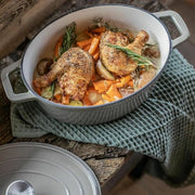 Emaloitu valurautapata kannella Livoo 4,5 L Harmaa