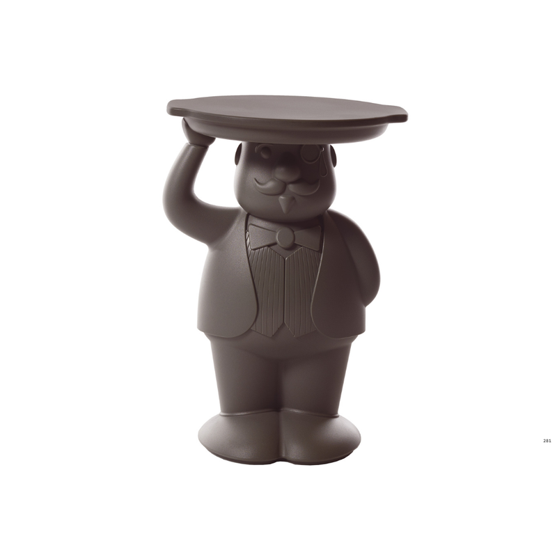 Favaretto & Partnersin suunnittelema super-hauska AMBROGIO Hovimestari Ruskea pöytä Chocolate Brown värillä.