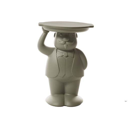 Favaretto & Partnersin suunnittelema super-hauska AMBROGIO Hovimestari Harmaa pöytä Dove Grey värillä.