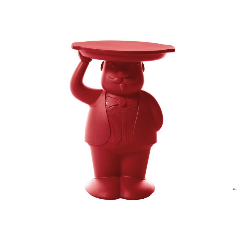 Favaretto & Partnersin suunnittelema super-hauska AMBROGIO Hovimestari Punainen pöytä Flame Red värillä.