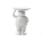 Favaretto & Partnersin suunnittelema super-hauska AMBROGIO Hovimestari Valkoinen pöytä Milky White värillä.