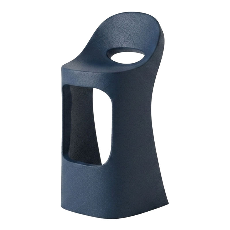 Italo Pertichinin suunnittelema sulavalinjainen AMÉLIE SIT UP Baarituoli Sininen Deep Blue värillä.