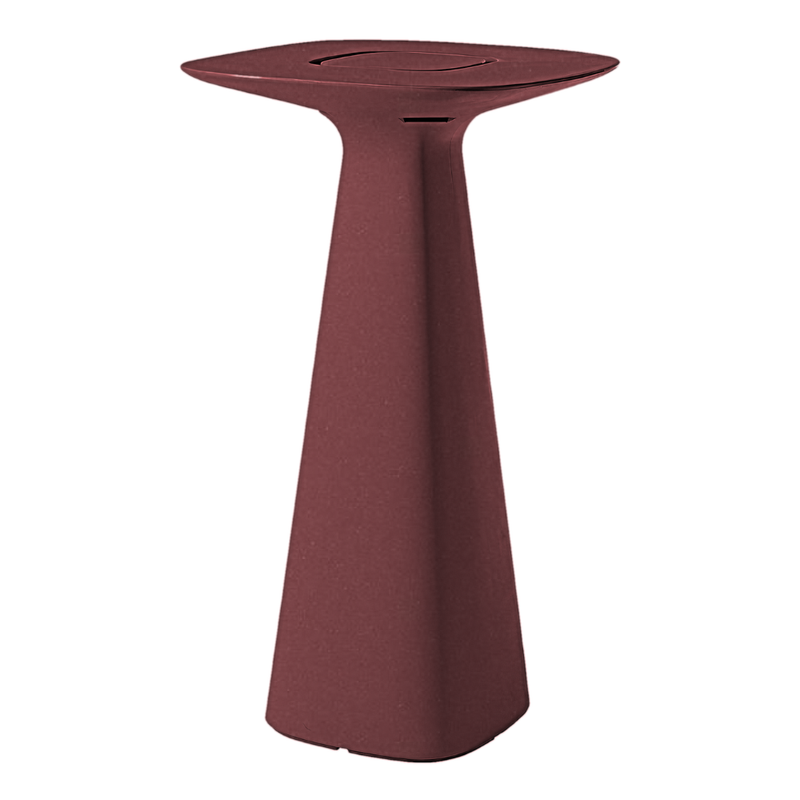 Italo Pertichinin suunnittelema sulavalinjainen AMÉLIE UP Korkea pöytä Punainen Hibiscus Red värillä.