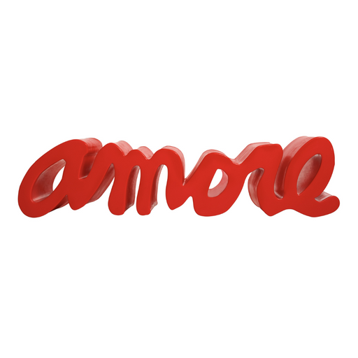 Giò Colonna Romanon suunnittelema sulavalinjainen AMORE design penkki Flame Red värillä.