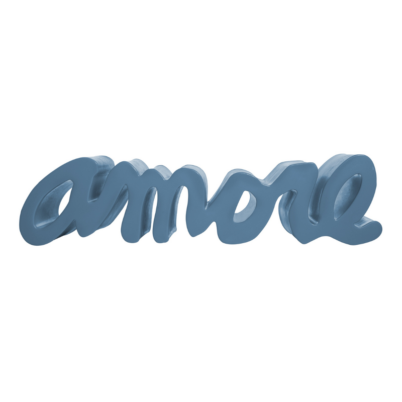 Giò Colonna Romanon suunnittelema sulavalinjainen AMORE design penkki Powder Blue värillä.