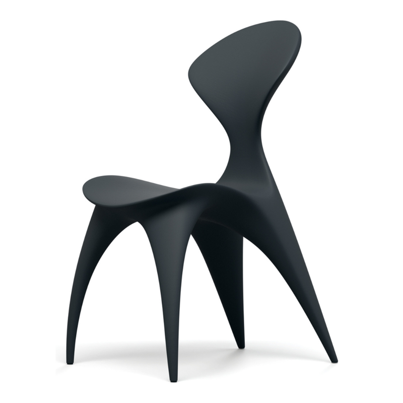 Karim Rashidin suunnittelema kaunis ANIMA Tuoli Anthracite harmaa RAL 7016. Beautiful ANIMA Chair designed by Karim Rashid in Anthracite Grey RAL 7016.