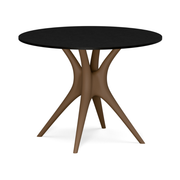 Karim Rashidin suunnittelema kaunis ANIMA Pöytä Pale brown ruskea RAL 8025 mustalla pöytälevyllä. Beautiful ANIMA Table designed by Karim Rashid in Pale brown RAL 8025 and with black tabletop.
