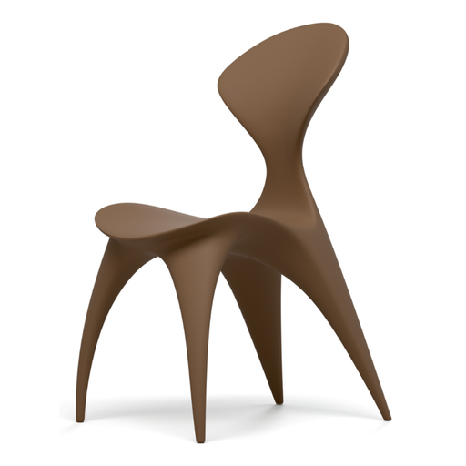 Karim Rashidin suunnittelema kaunis ANIMA Tuoli Pale brown ruskea RAL 8025. Beautiful ANIMA Chair designed by Karim Rashid in Pale brown RAL 8025.
