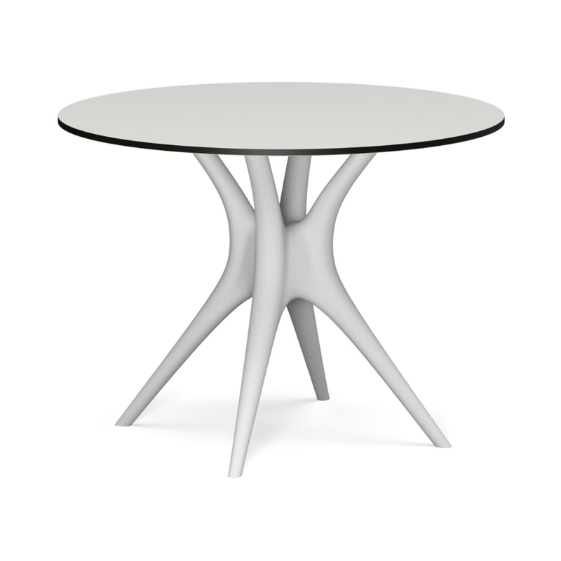 Karim Rashidin suunnittelema kaunis ANIMA Pöytä Telegrey 4 RAL 7047 harmaalla pöytälevyllä. Beautiful ANIMA Table designed by Karim Rashid in Telegrey 4 RAL 7047 and with grey tabletop.