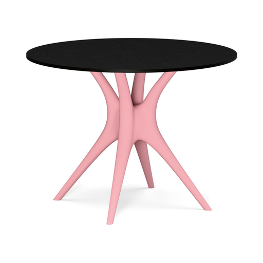 Karim Rashidin suunnittelema kaunis ANIMA Pöytä Vaalea pinkki RAL 3015 mustalla pöytälevyllä. Beautiful ANIMA Table designed by Karim Rashid in Light pink RAL 3015 and with black tabletop.