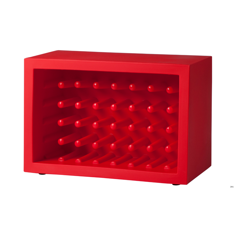 Marcel Wandersin suunnittelema näyttävä BACHUS design viinipulloteline Flame Red värillä.