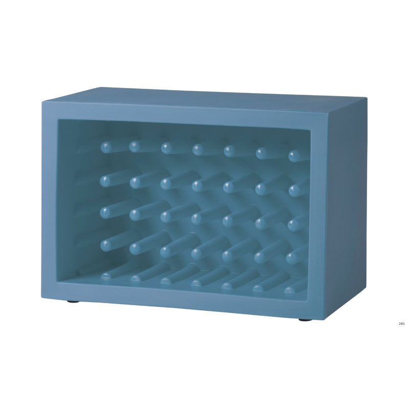 Marcel Wandersin suunnittelema näyttävä BACHUS design viinipulloteline Powder Blue värillä.