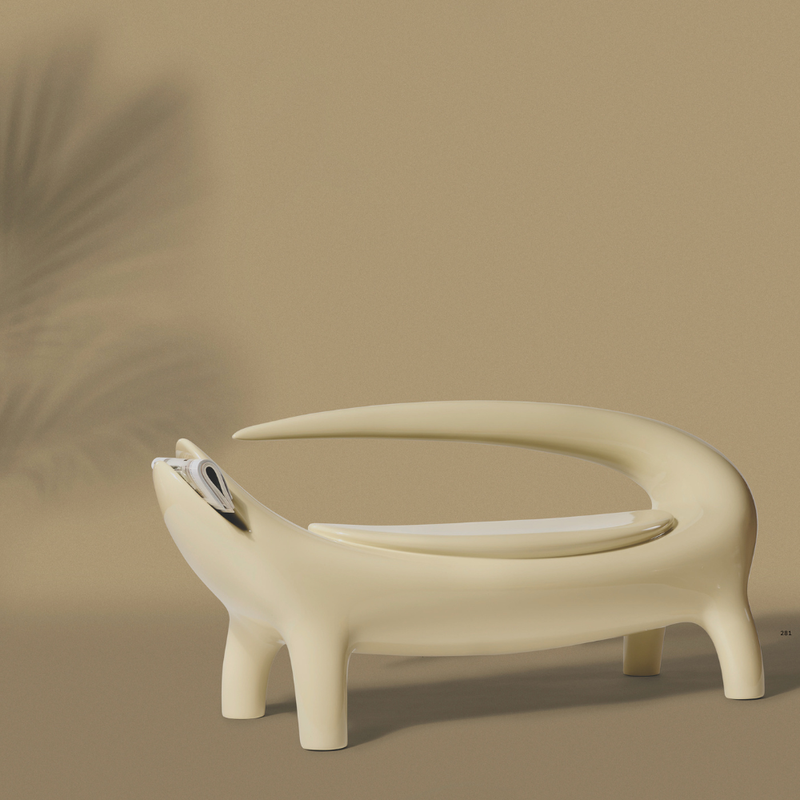 Marcantonion suunnittelema super hauska ja erikoinen BIG KROKO design Penkki.