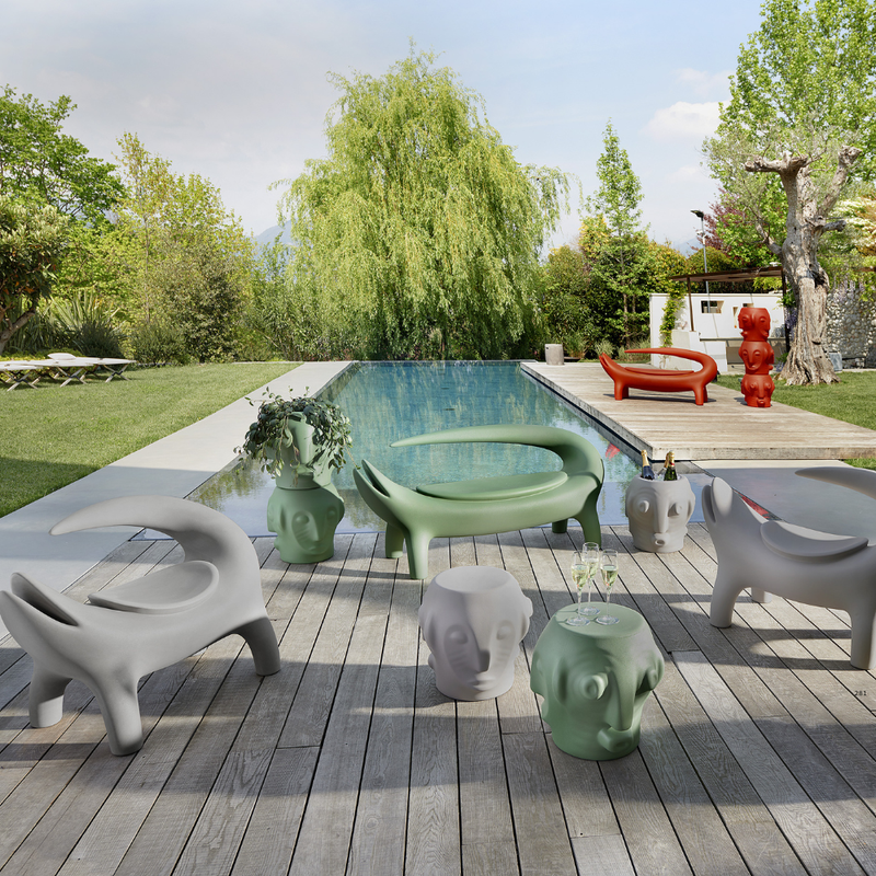 Marcantonion suunnittelema super hauska ja erikoinen BIG KROKO design Penkki.