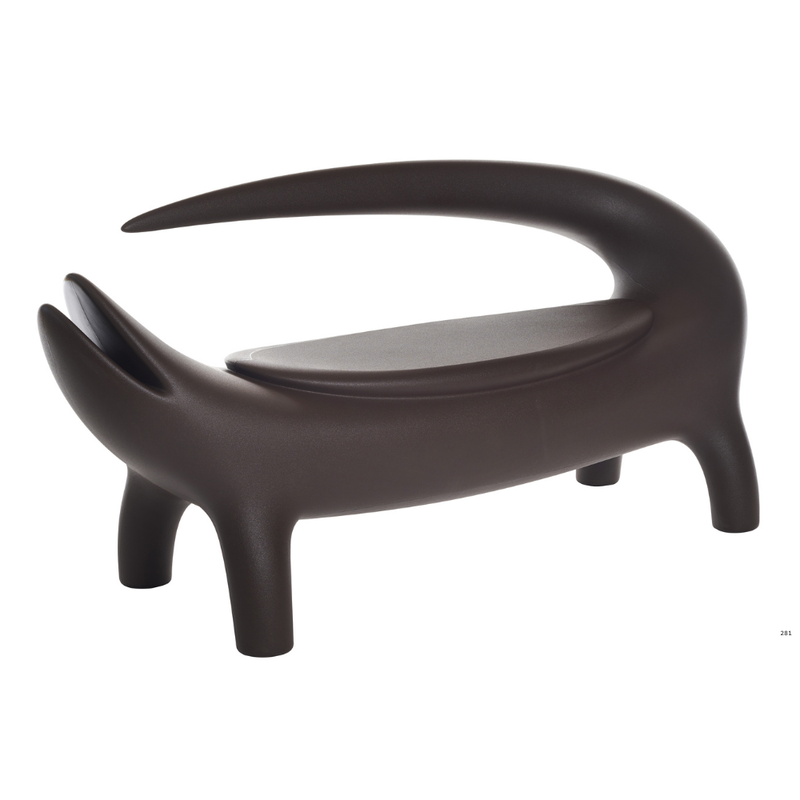 Marcantonion suunnittelema super hauska ja erikoinen BIG KROKO Ruskea Penkki Chocolate Brown värillä.