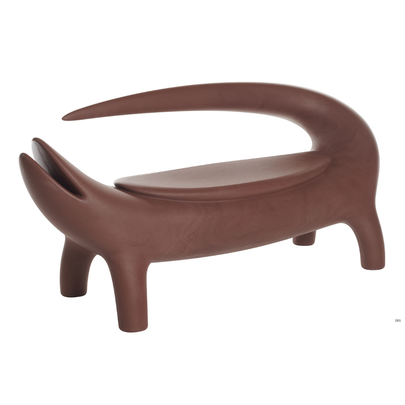 Marcantonion suunnittelema super hauska ja erikoinen BIG KROKO Ruskea Penkki Namibian Desert värillä.