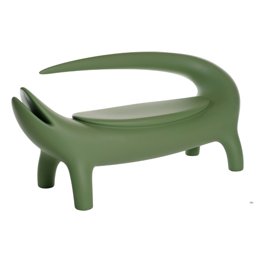 Marcantonion suunnittelema super hauska ja erikoinen BIG KROKO Vihreä Penkki Malva Green värillä.