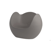 Karim Rashidin suunnittelema hauska pyöreälinjainen BLOS Harmaa Nojatuoli Argil Grey värisenä.