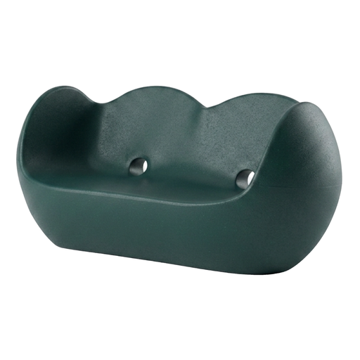Karim Rashidin suunnittelema hauska pyöreälinjainen kahden istuttava BLOSSY Sohva Vihreä Pine Green värisenä.