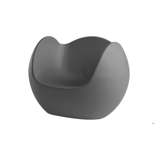 Karim Rashidin suunnittelema hauska pyöreälinjainen BLOS Harmaa Nojatuoli Elephant Grey värisenä.