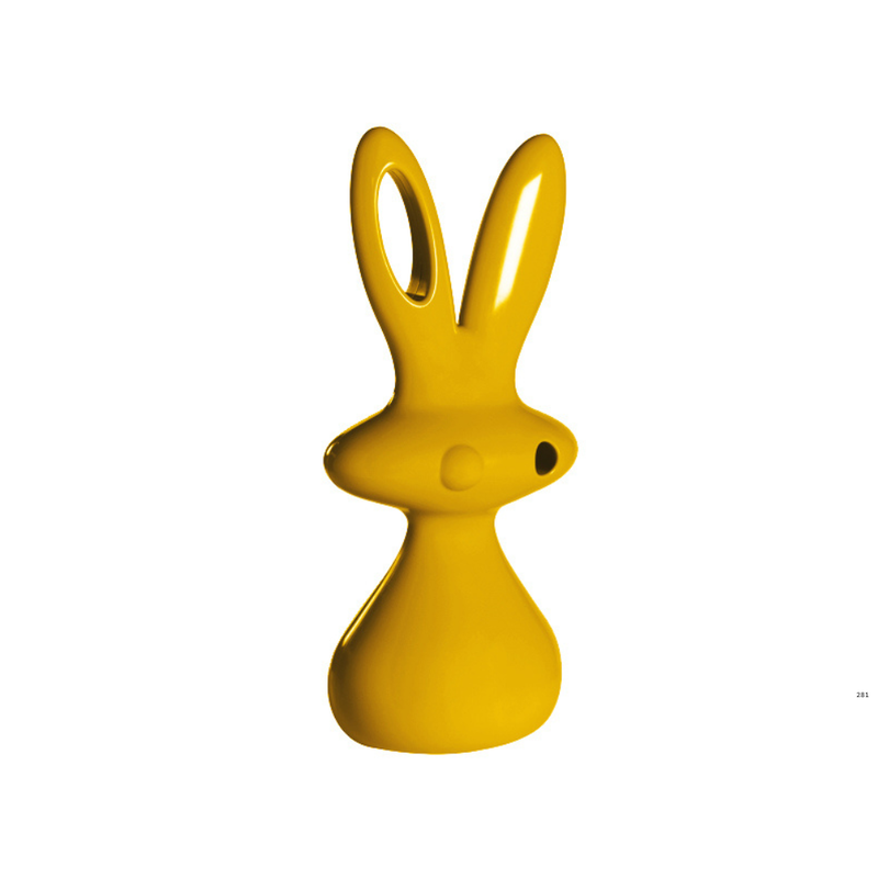 Aki Kurodan suunnittelema ihastuttava ja hauska BUNNY / COSMO BUNNY Keltainen Koristepatsas Saffron Yellow värillä.