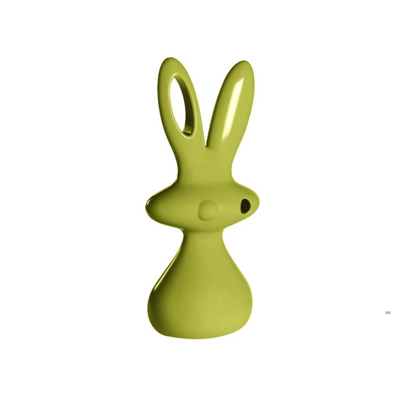 Aki Kurodan suunnittelema ihastuttava ja hauska BUNNY / COSMO BUNNY Vihreä Koristepatsas Lime Green värillä.