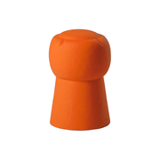 SLIDE Studion suunnittelema hauska samppanjapullon korkin muotoinen CIN CIN Keltainen Jakkara Oranssi Jakkara Pumpkin Orange värillä.