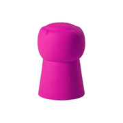 SLIDE Studion suunnittelema hauska samppanjapullon korkin muotoinen CIN CIN Keltainen Jakkara Pinkki Jakkara Sweet Fuchsia värillä.