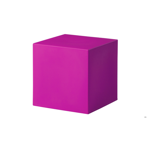SLIDE® Studion suunnittelema tyylikäs kuutiomainen CUBO Pinkki Jakkara - Pöytä Sweet Fuchsia värillä.