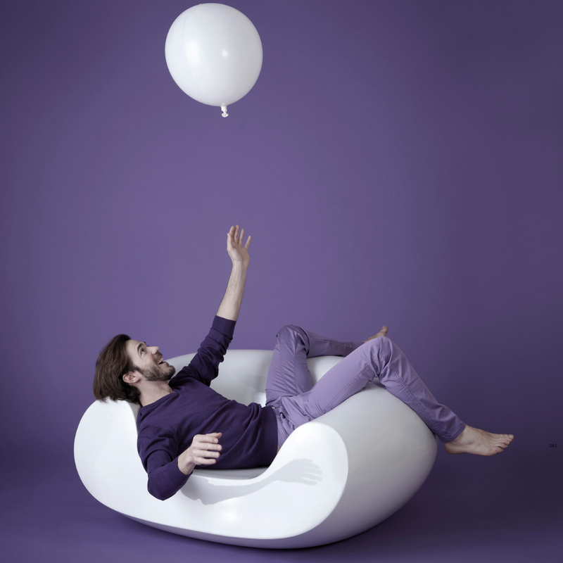 Chubby lounge tuoli valkoinen Milky White