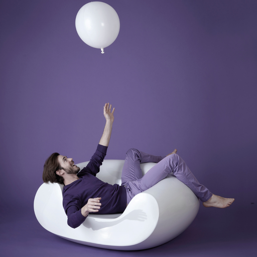 Chubby lounge tuoli valkoinen Milky White