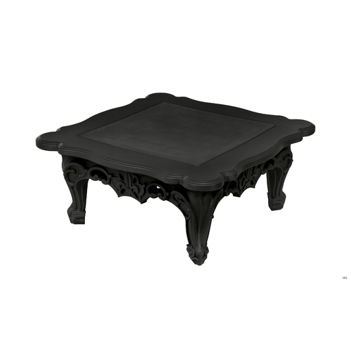 Moro & Pigattin suunnittelema hulvaton koristeellinen DUKE OF LOVE Musta design Sohvapöytä Jet Black värillä.