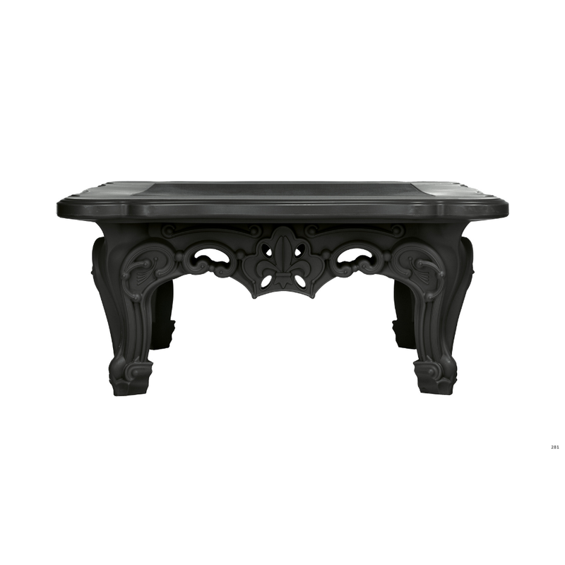 Moro & Pigattin suunnittelema hulvaton koristeellinen DUKE OF LOVE Musta design Sohvapöytä Jet Black värillä.