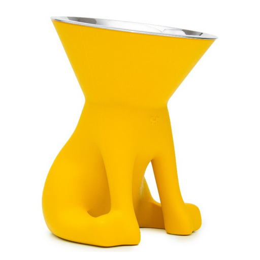 Favaretto & Partnersin ja United Petsin suunnittelema Saffron Yellow värinen koiran ruokakulho