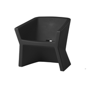 Jorge Najeran suunnittelema kaunis ja futuristinen EXOFA Nojatuoli Jet Black värisenä.