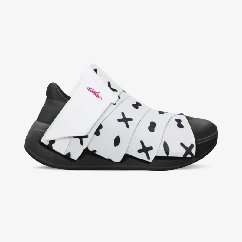 FESSURA CHANGE® Mustat Miesten ja Naisten tennarit White Sign nauha KARIM RASHID Limited Edition 001