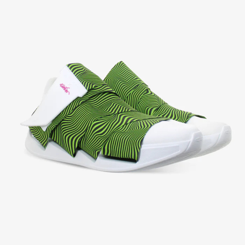 FESSURA CHANGE® Valkoiset Miesten ja Naisten tennarit Vihreä nauha KARIM RASHID Limited Edition 002