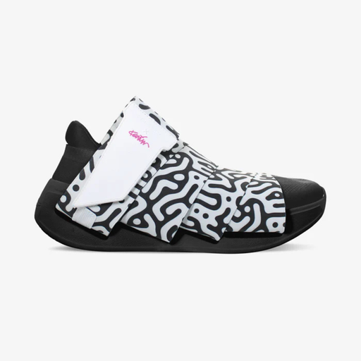 FESSURA CHANGE® Mustat Miesten ja Naisten tennarit Valkomusta nauha KARIM RASHID Limited Edition 001