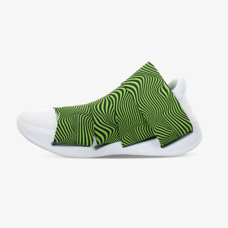 FESSURA CHANGE® Valkoiset Miesten ja Naisten tennarit Vihreä nauha KARIM RASHID Limited Edition 003