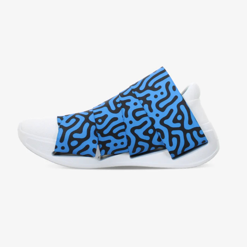 FESSURA CHANGE® Valkoiset Miesten ja Naisten tennarit Sininen nauha KARIM RASHID Limited Edition 003
