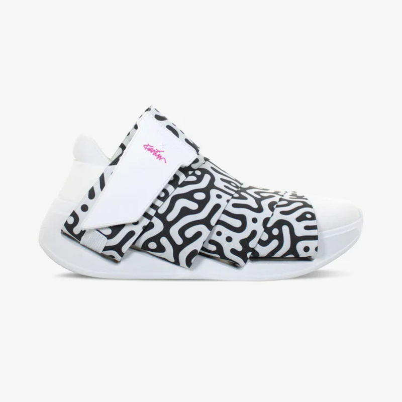 FESSURA CHANGE® Valkoiset Miesten ja Naisten tennarit Valkomusta nauha KARIM RASHID Limited Edition 001