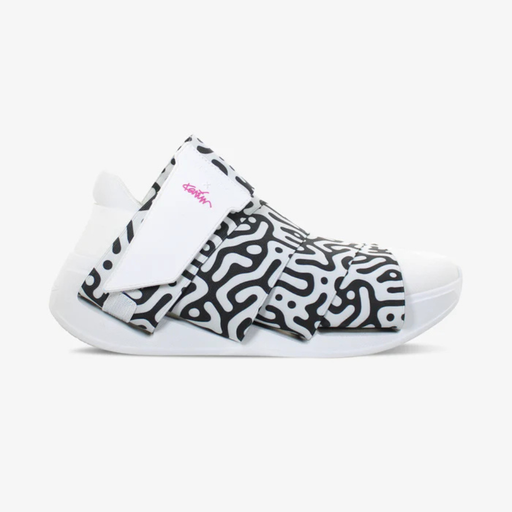 FESSURA CHANGE® Valkoiset Miesten ja Naisten tennarit Valkomusta nauha KARIM RASHID Limited Edition 001