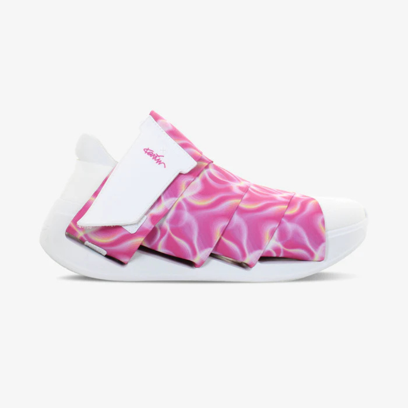 FESSURA CHANGE® Valkoiset Miesten ja Naisten tennarit Pinkki nauha KARIM RASHID Limited Edition 001