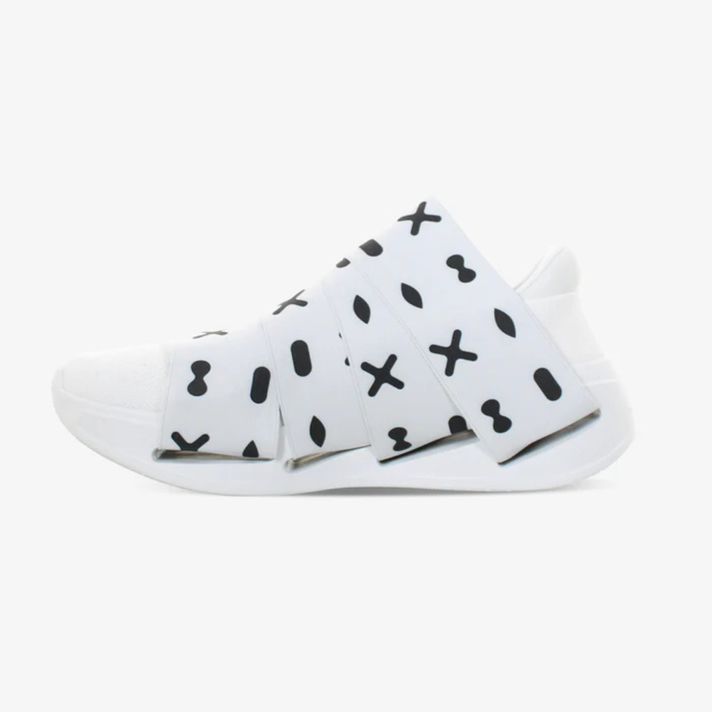 FESSURA CHANGE® Valkoiset Miesten ja Naisten tennarit White Sign nauha KARIM RASHID Limited Edition 003